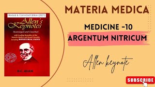 MATERIA MEDICA MEDICINE 10ARGENTUM NITRICUM ✍️education bhms bams mbbs bdsyoutube matéria [upl. by Annawek]