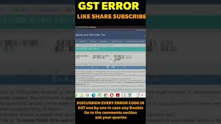 GST PORTAL ERROR  ERROR CODE RET2X91230  how to resolve GST ERROR  gst errorgst error short [upl. by Rempe]