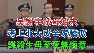 吳謝宇弒母始末：考上北大成全家驕傲，謀殺生母至死無悔意 大案紀實 刑事案件 案件解說 [upl. by Hgielanna]