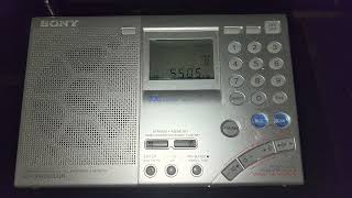 5450 kHz USB RAF UK Military One and 5505 kHz USB Ireland Shannon Volmet Sony SW7600GR telescopic [upl. by Oetam]