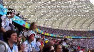 ARGENTINA  CORO BRASIL 2014  antiBrasil quotMaradona Mas Grande Que Pelèquot  LETRA TESTO [upl. by Alorac603]