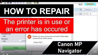 Canon Error Printer Is in use or an error has occurred error code 2 140 21 [upl. by Maggie]