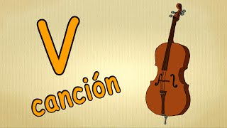 alfabeto en español para niños  La letra V  canción musica para estudiar español [upl. by Ratcliffe]