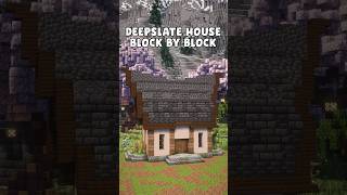 How to build a EASY Deepslate house BLOCK BY BLOCK  minecraft shorts [upl. by Aerdnwahs]