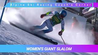 Mikaela Shiffrin Giant Slalom Alpine Skiing Ski Technique 2021 [upl. by Akin51]