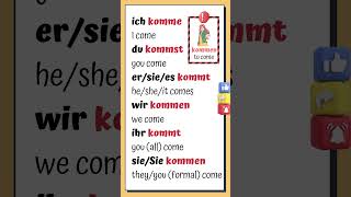 German Verb Conjugation ‘Kommen’  Beginner German Lesson learngerman 🇩🇪 germanforbeginners [upl. by Telfore]