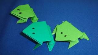 How to Make Action Origami Jumping Frogs [upl. by Most]