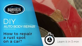 DIY How to repair a rust spot on a car [upl. by Jairia587]