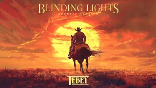 TEBEY Blinding Lights Country Version Lyric Video [upl. by Nafri189]