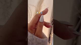 White nail shade💌🕊❄️nailart whitenails nails naildesign shortnails [upl. by Hildegarde]