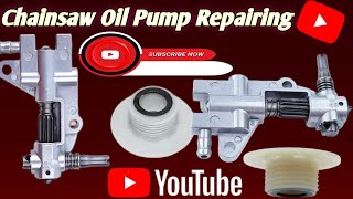 Chainsaw Oil Pump RepairingHow To Chainsaw Oil Pump Repairing and Fitting [upl. by Nahgen]