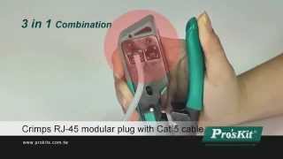 ProsKit CP333 Modular Plug Crimping Tool [upl. by Enayd382]