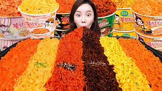 불닭파티 ✨ 여섯가지맛 불닭볶음면 로제 까르보 한국 라면 먹방 Korean Ramen Fire Noodles Buldak Eatingshow Mukbang ASMR Ssoyoung [upl. by Bourne]