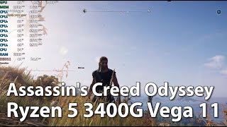 AMD Ryzen 5 3400G Review  Assassin’s Creed Odyssey  Gameplay Benchmark [upl. by Okin173]