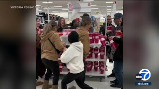 New Stanley cups spark chaos at Target selling out in minutes [upl. by Arinay]