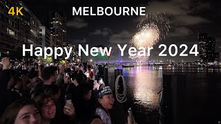 New Year 2024 Fireworks Melbourne Australia [upl. by Cerallua]