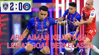 JDT SANGAT MENDOMINASI LAWAN SABAH ARIF AIMAN BERJAYA TUNJUKAN JARINGAN SPEKTAKULER [upl. by Latini]