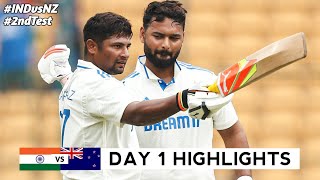 India vs New Zealand 2nd Test DAY 1 Full Match Highlights  IND vs NZ 2nd Test DAY 1 Full Highlights [upl. by Seaddon856]