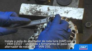 SKF Polia do alternador de roda livre OAP VKM 03107 Volkswagen passat 19 TDI [upl. by Anilatac287]