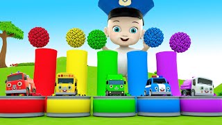 Wheels On The Bus  Change color of surprise egg with bottled water  Nursery Rhymes amp Kids Songs [upl. by Stiles]