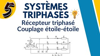 Système triphasé  Récepteur triphaséCouplage étoileétoile [upl. by Aryaz]