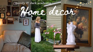 Dark AcademiaMoody Home decorating  a Garden tour [upl. by Buff]