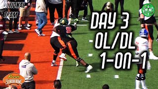 2024 Senior Bowl Coverage Day 3  OLvsDL  National Team 1 on 1 [upl. by Aimerej]