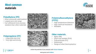 Choosing the right polymer for your sintered porous plastic component – physical properties [upl. by Agni934]