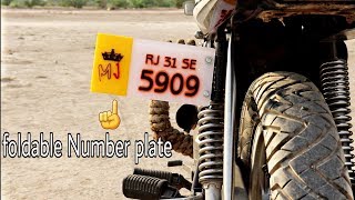 Install harley Davidson type foldable side number plate in splendor   modified junction [upl. by Chrisoula]