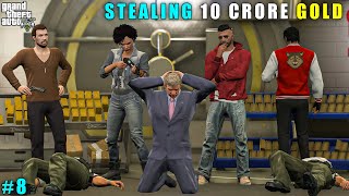 GTA 5  STEALING ₹10 CRORE GOLD FROM BANK MANAGER  GAMEPLAY 8 [upl. by Hahn]