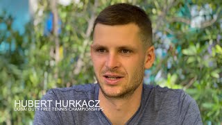 Hubert Hurkacz interview in Dubai [upl. by Erodroeht]