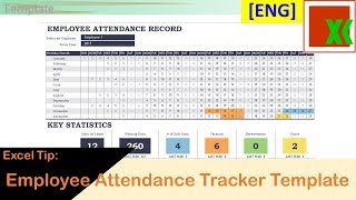 ENG Employee Attendance Tracker Template  Free Excel Template by Microsoft [upl. by Silrac7]