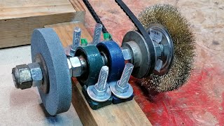 How to Make Bench Grinder using a Washing Machine Motor [upl. by Blase]