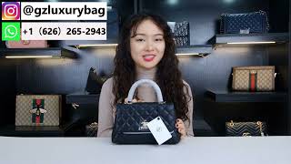 chanel Coco handle  Designer Replica Review [upl. by Novikoff]