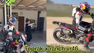 Excited Toprak razgatlioglu training ranch vr46 flatrack with Andrea migno [upl. by Anica]