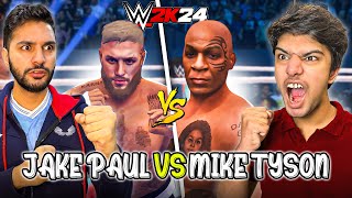 Mike Tyson Vs Jake Paul WWE Fight  Me Vs My Brother  WWE 2k24 1v1 [upl. by Matilda]