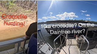 Crocodile hunting on the Daintree river  exploring far North Queensland [upl. by Ahsaekal669]