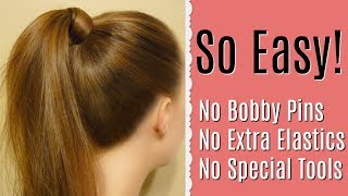 How To Wrap Hair Around A Ponytail  Fool Proof Method [upl. by Judus181]