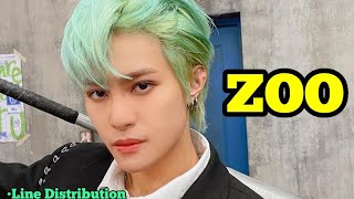 NCT X aespa  ZOO Line Distribution [upl. by Bashee561]