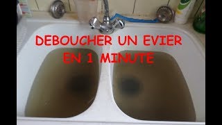 astuce  déboucher un évier en 1 minute avec produits naturels et pas chers [upl. by Ailatan]