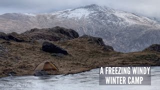 Solo Winter Camping in Snowdonia with the Hilleberg Unna  Strong Winds amp Freezing Temps [upl. by Fulcher883]