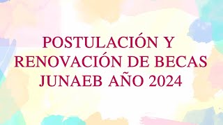 POSTULACIÓN Y RENOVACIÓN DE BECAS JUNAEB AÑO 2024  DEM ANGOL 2023 [upl. by Aisanahta37]