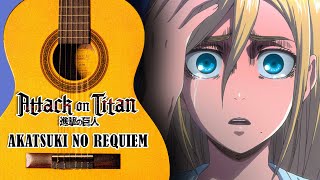 Attack on Titan Season 3  Akatsuki no Requiem  Linked Horizon  GUITAR [upl. by Skcirdnek]