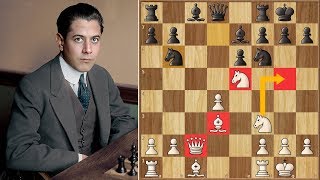 Hint of the Future  Capablanca vs Alekhine  Savorin Cup 1913 [upl. by Gem]