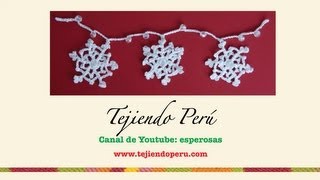 Copo de nieve tejido en crochet [upl. by Waki]