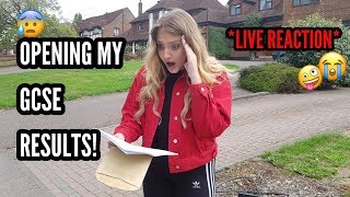 OPENING MY GCSE RESULTS Live Reaction 2018 [upl. by Airdnazxela]