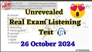 26 October 2024 IELTS exam Hard Listening test with answer out OCTOBER 2024 month ielts listening [upl. by Solitta]