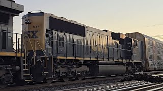 CSX YN3c SD70MAC 4580 trialing 2nd on Autorack M204 in Madison Ohio [upl. by Oicirtap]