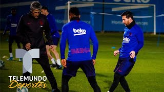 Barcelona afina motores para debut de Quique Setién  Telemundo Deportes [upl. by Lunneta]