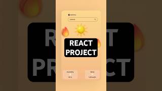 React js weather app project for beginners shorts frontend reactjs [upl. by Broeder]